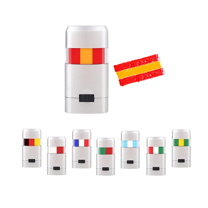 Spain flag Hot sales Customized color national flag face paint stick for football fans Safe Non Toxic