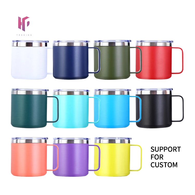 High Quality Stainless Steel Travel Tumbler 14oz vaccum insulated Coffee Mug cup With Handle