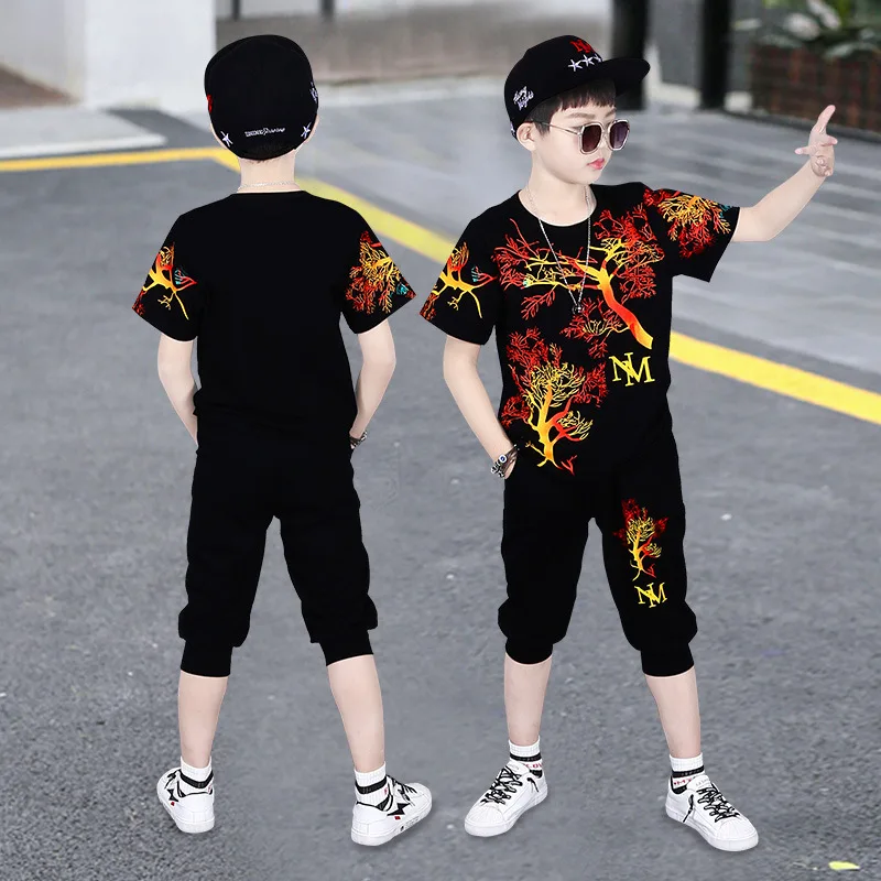2021 Kids Boutique 2pcs Boy Clothing Sets Short Sleeve Summer Kids Clothing Baby Clothes