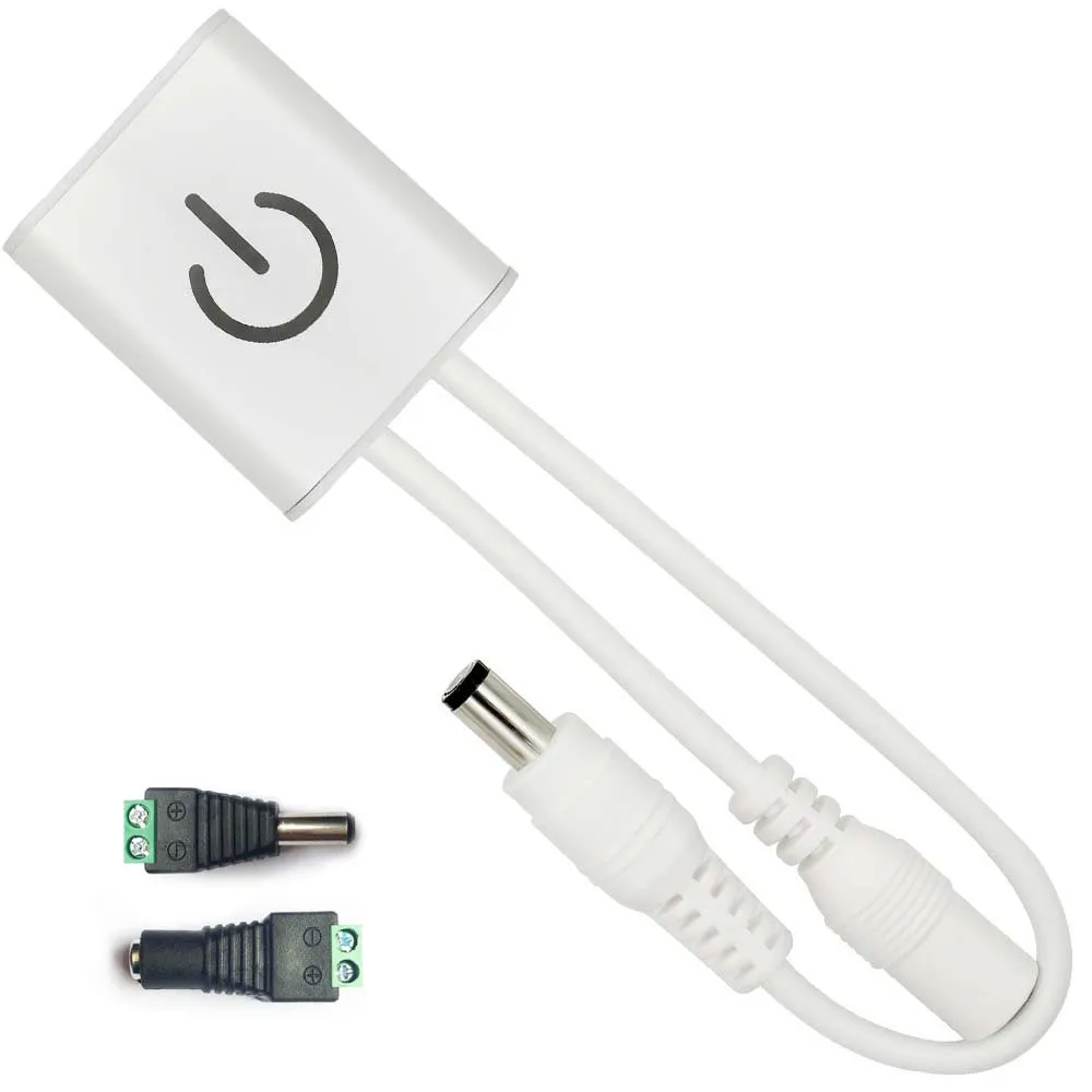 DC 12V 24V 3A Recessed Touch Sensor Switch Stepless Touch Dimmer With Memory For LED Strip DIY Bed Closet Cabinet Light