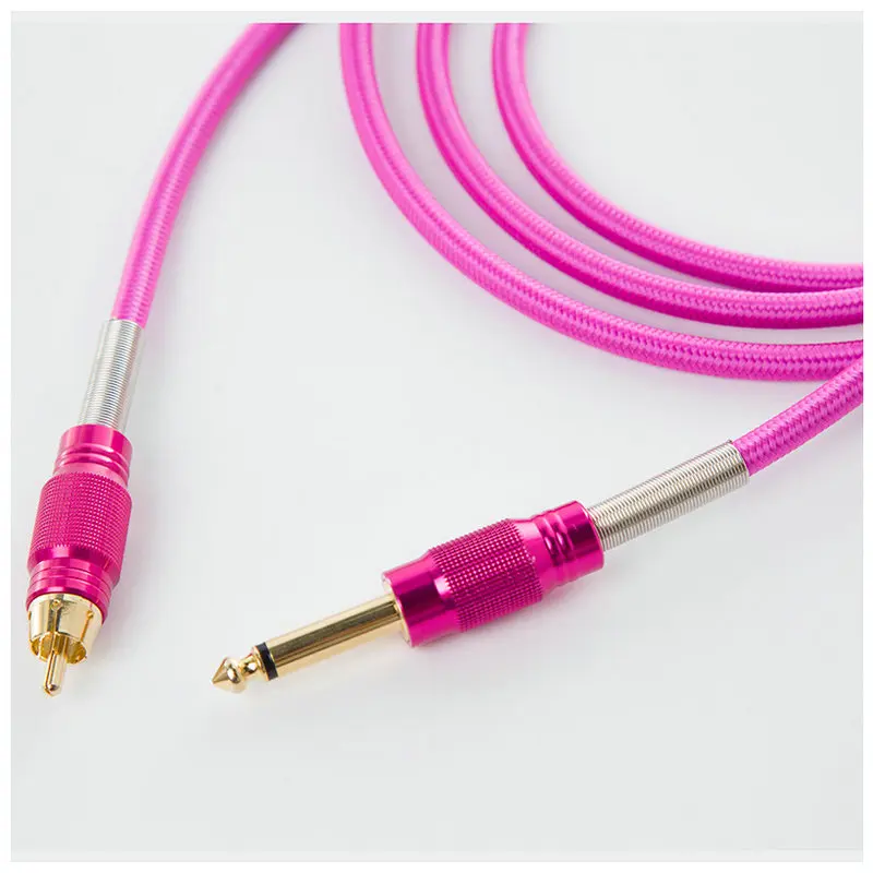 High Quality Silicone RCA Cable Professional 1.8M Tattoo Machine Power Supply Clip Cord For Tattoo Gun