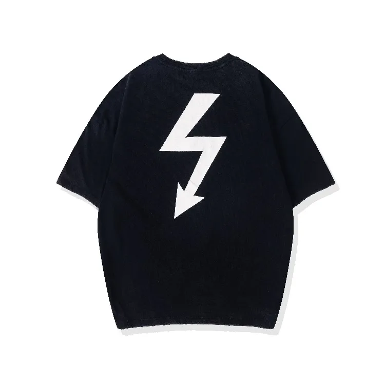 
Wholesale OEM ODM Made In China Black Color Printing O-Neck T Shirt 