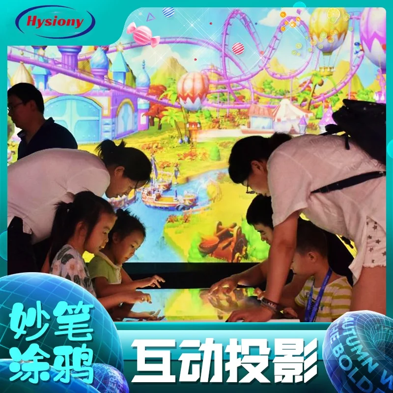 Popular Doodle Interactive Three-dimensional Cultivation Game 330W Ultra Hd Projector