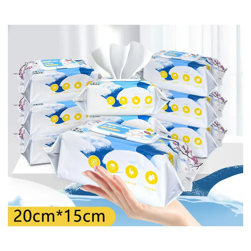 80 pieces High Quality Soft Organic Flushable Portable Toilet Wipes, Wet Toilet Paper