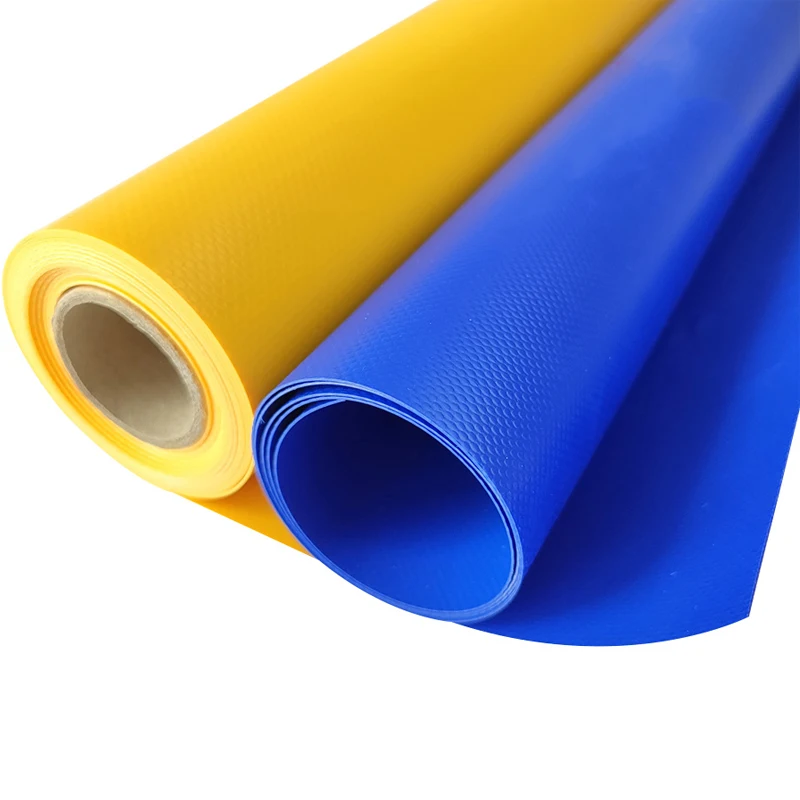 Manufacturer PVC Knife Coated Polyester Vinyl Fabric tarpaulin for Hangars Tents Canopies and Naughty Castle