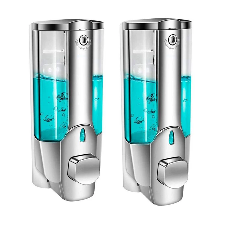 
350ml Soap Dispenser Wall Mount Manual Hand Liquid Shampoo Shower Gel Dispenser Lotion Container for Office Bathroom 