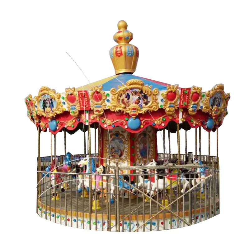 Funfair rides small carousel amusement park rides used carousel hot selling 6 seats luxury carousel