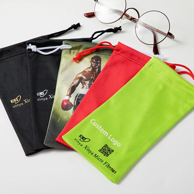 Hot Sale Custom Printed Glasses Carry Bag Pouch Microfiber eyeglasses glasses Sunglasses pouch