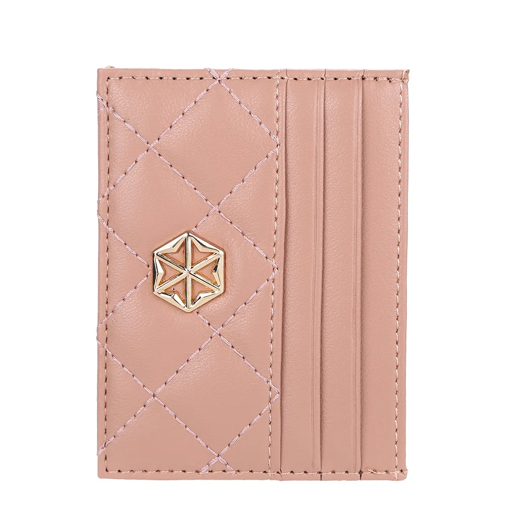 Slim Minimalist Card Holder Wallet Case Ladies Money Wallet Mini Coin Pockets Leather Card Bag