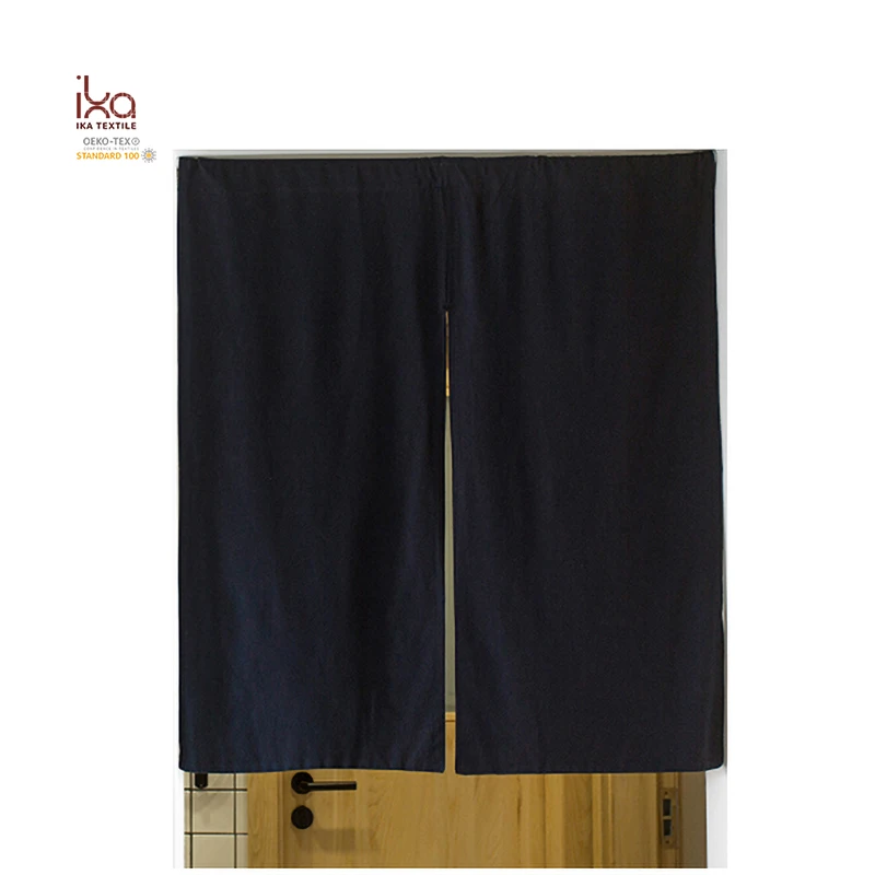 Living Room Luxury Extend Adjustable Rod Customized Shower Cotton Linen Curtains for Doors and Windows
