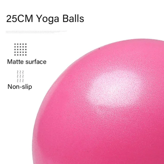 PVC customised color 25cm small pilates ball gym exercise fitness mini anti burst yoga