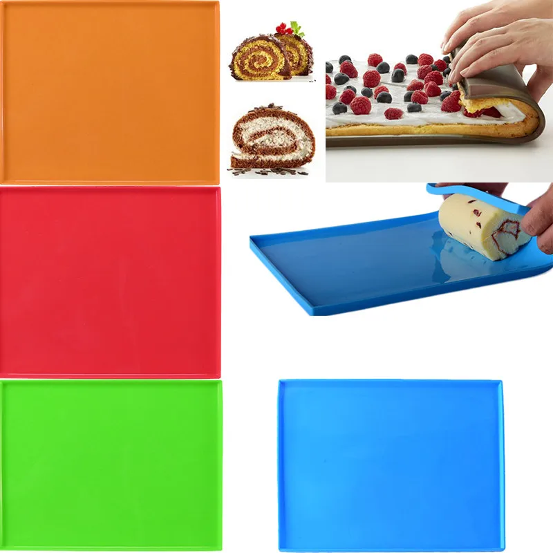 
Wholesale Swiss Roll Cake Pastry Mat Reusable Non Stick Silicone Baking Mat 