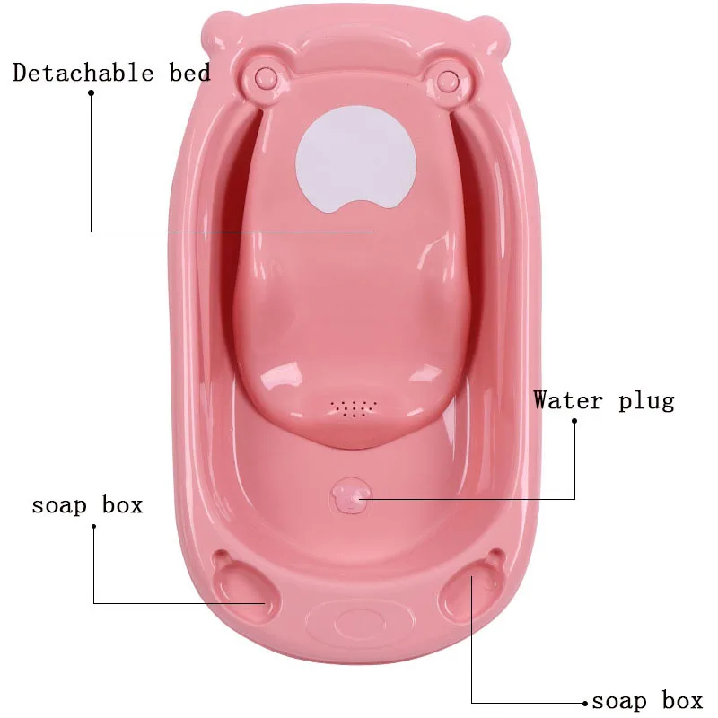 
High quality new design plastic baby bathtub with bath chair shampoo seat baby kids bath tub with drain 