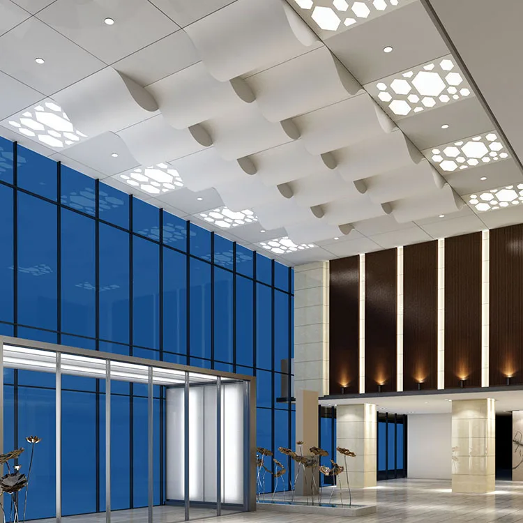 Corrugated metal ceiling panels led ceiling sheets heat resistant ceiling tiles factory