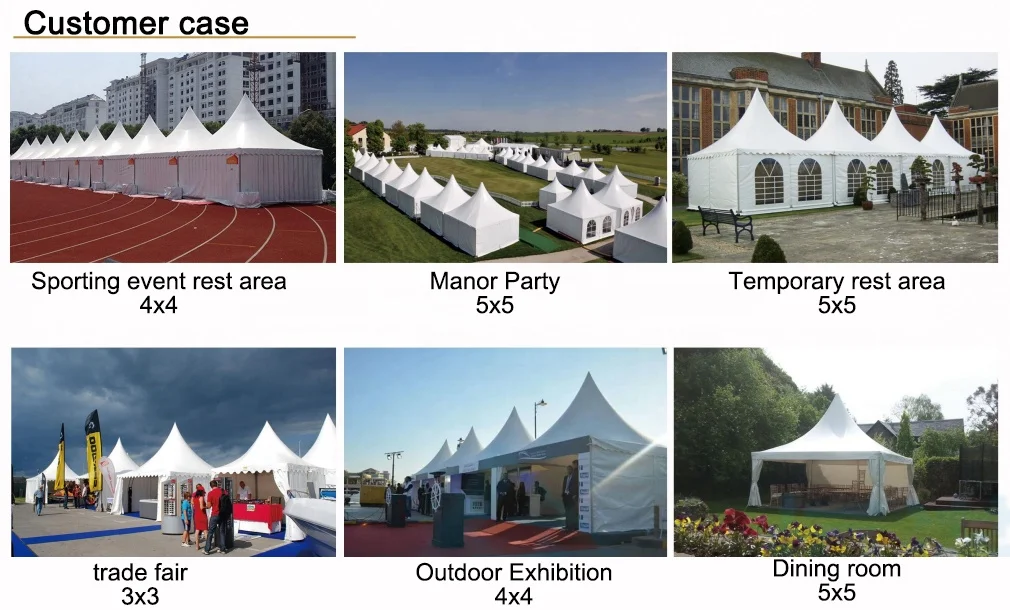 Aluminum alloy PVC pagoda wedding tent Events Tent gazebo outdoor tent