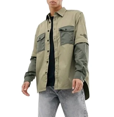 Alibaba China Custom  OEM Cotton Blended Long Sleeve Button up Plain Dyed Men Blank Quick Dry Shirts Wholesale