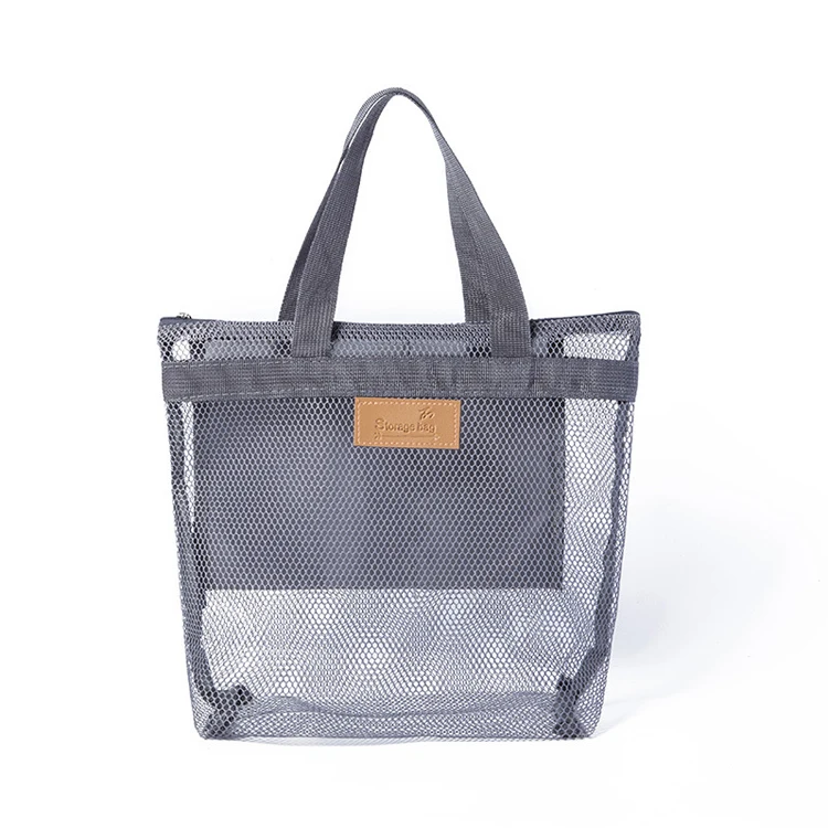 Travel Beach Storage Bag Outdoor Wash Swimming Bag Mesh Tote Bag for Women