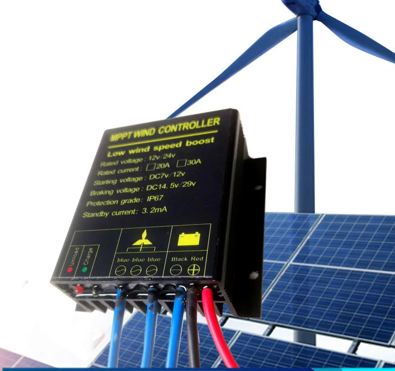 2023 High Quality 12v/24v AUTO Low Wind Speed Boost Water Proof MPPT mppt controller wind turbine Wind Charge Controller