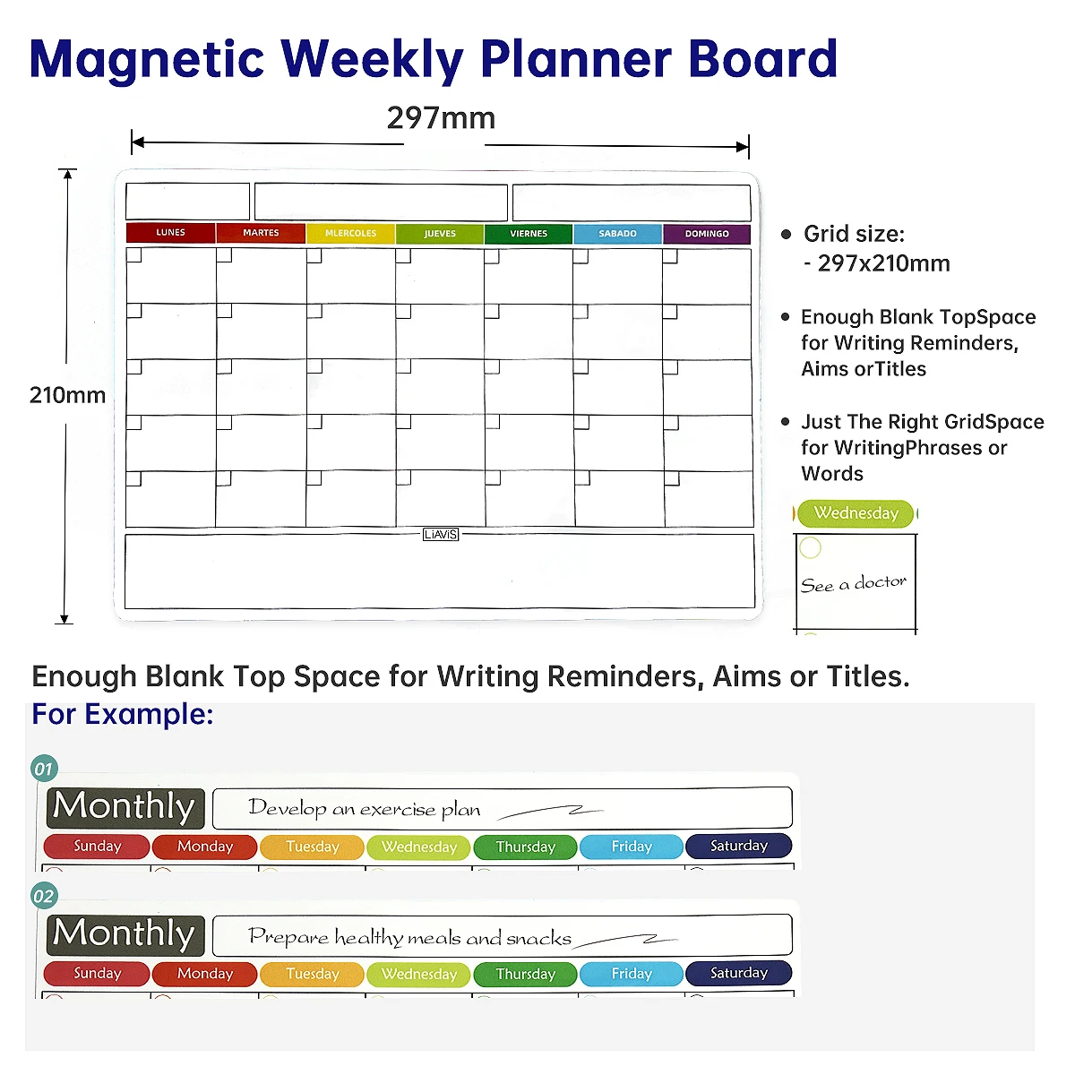 Customized Printing Dry Erase Flexible Magnetic Calendar Sheet for Refrigerator