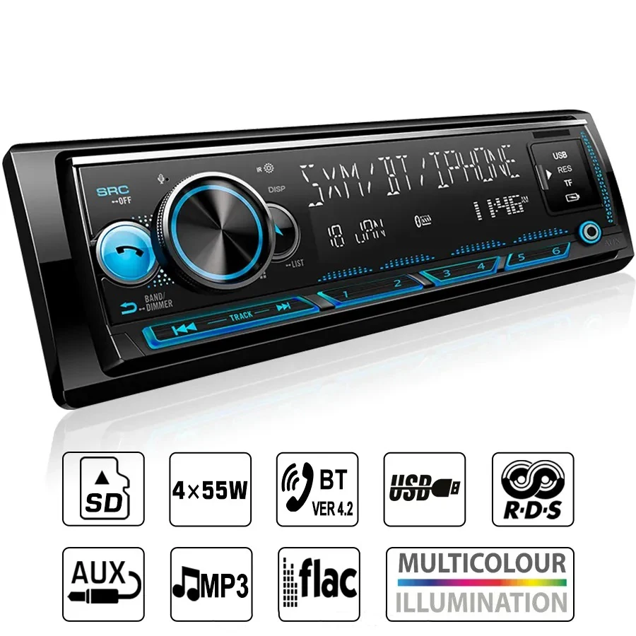 Universal V5.0 Stereo Autoradio Car Radio BT 12V In-dash 1 Din FM Aux in Receiver SD USB MP3 MMC WMA 1 Din Car MP3 Player