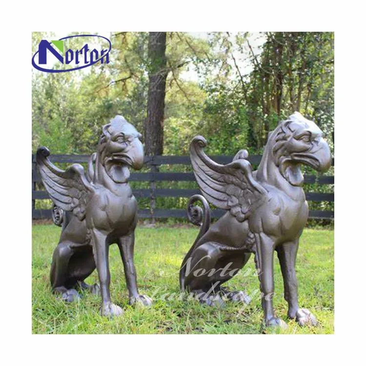 Wholesale Custom Casting Metal Animal Golden Brass Bronze Griffin Statue Sculpture For Sale