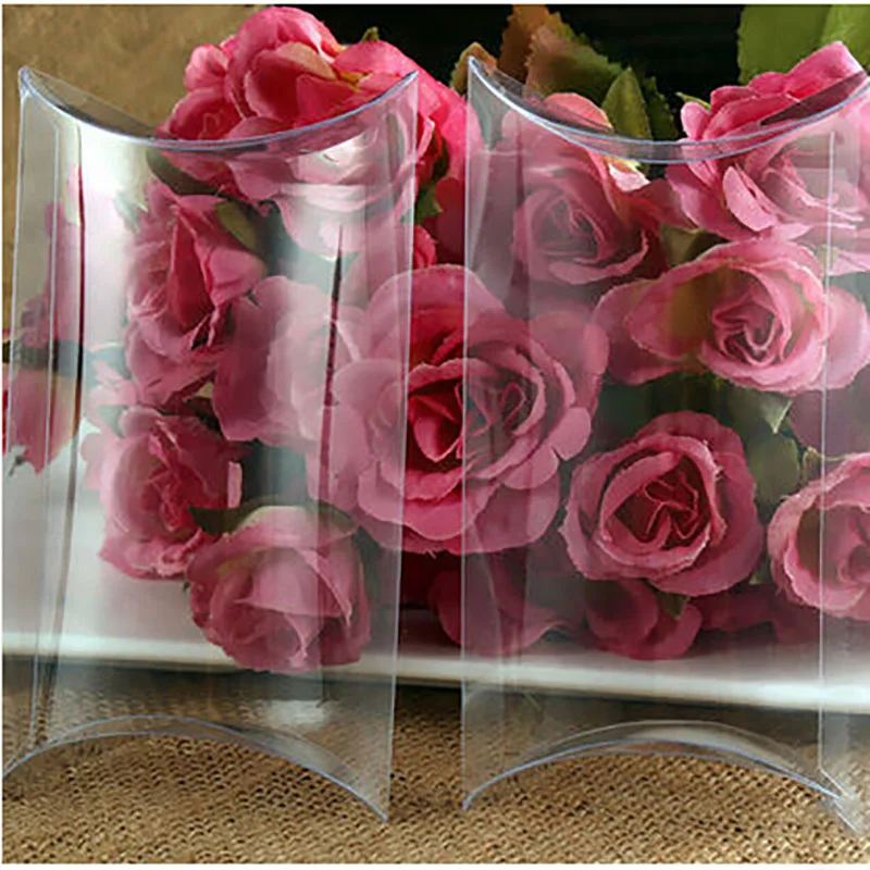 Customized clear PVC PET  PP chocolate candy packaging box small pillow gift packaging box