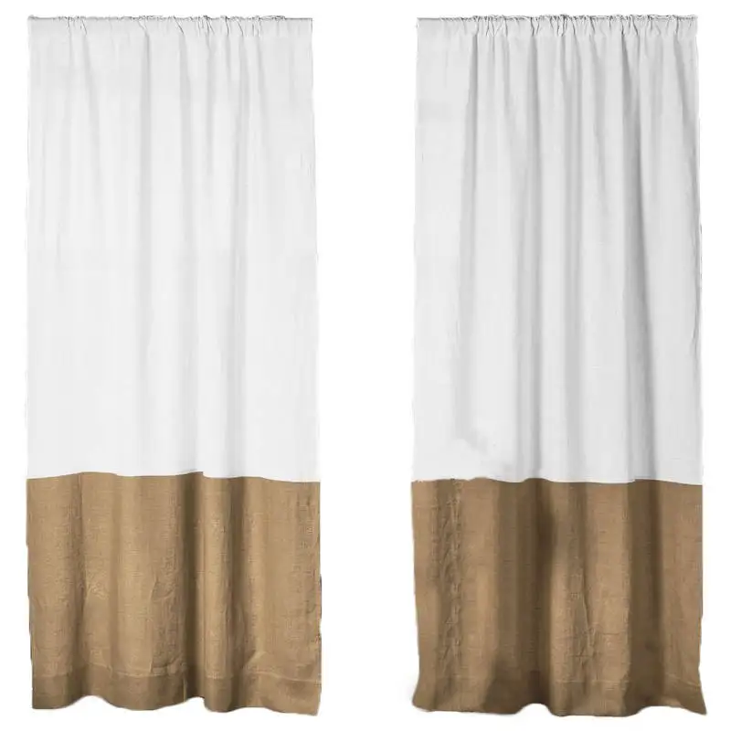Wholesale Cheaps Comfortable and soft 100% Woven Belgian Pure linen Fabric window curtain for Bedroom living room