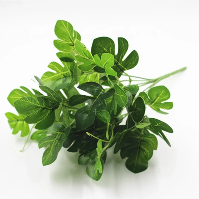high real artificial dotted green artificial plant bunches for home decorations and wedding decorations