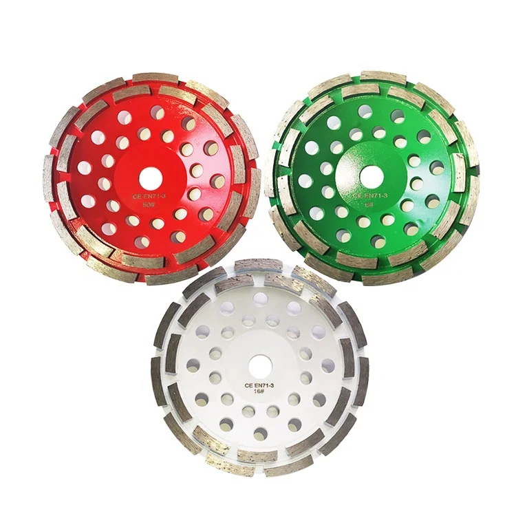 Заводская цена, высокое качество, двухрядный сегментный Лазерный сварочный Алмазный стакан, шлифовальный круг