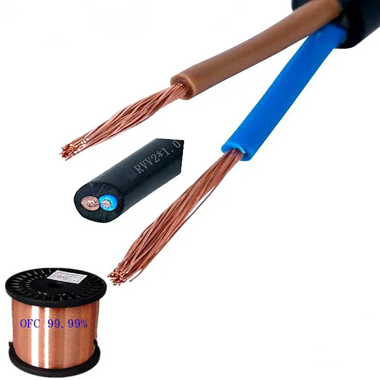 Двухъядерный силовой кабель RVV2 * 1, 0 мм2 1,5 мм2 2,5 мм2, несколько размеров, доступный электрический кабель, провод 2,5 мм наружный