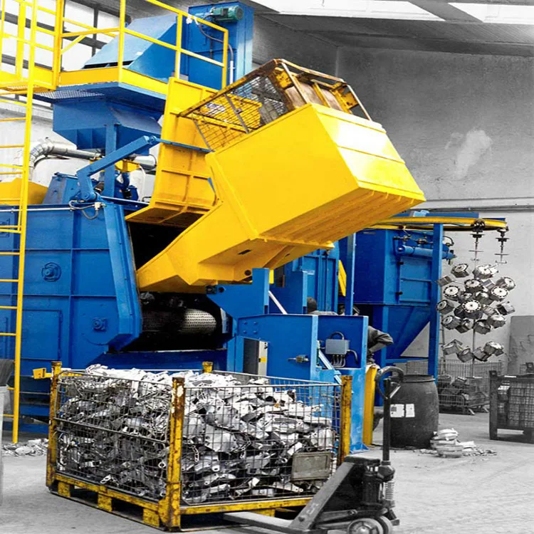 Nut and bolts small workpieces clean rust remove shot blasting machine