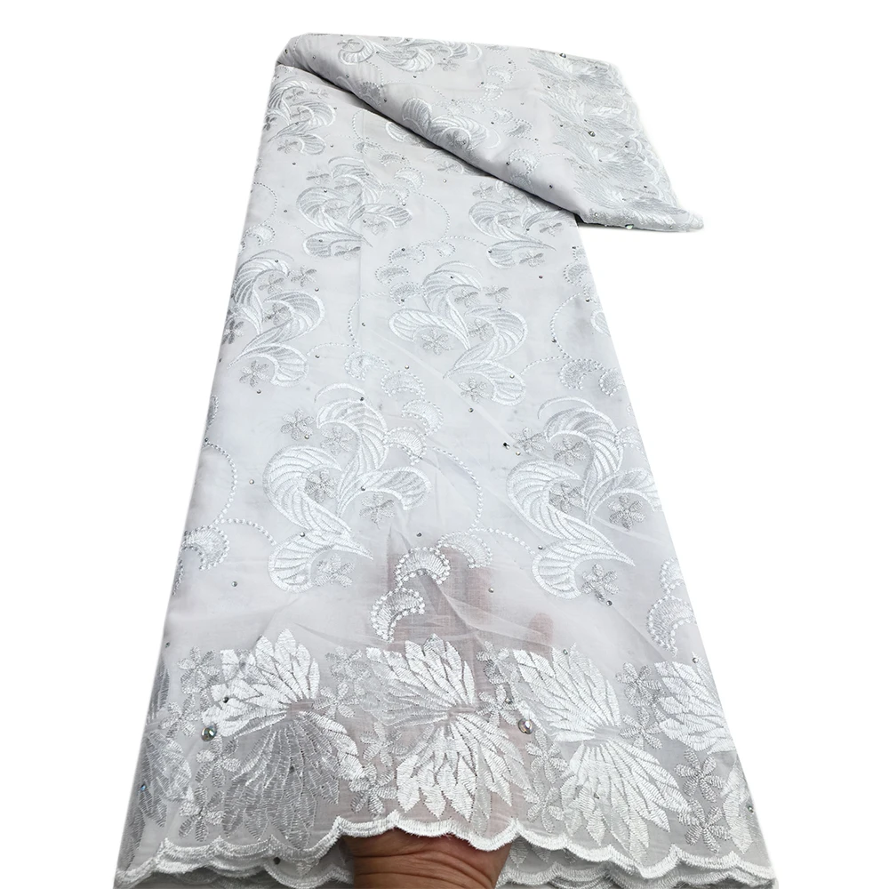 NI.AI Beautiful 2024 New Arrival Swiss Voile Lace Good Quality Lafaya Lace French 100% Cotton For Women Garment Wedding Party