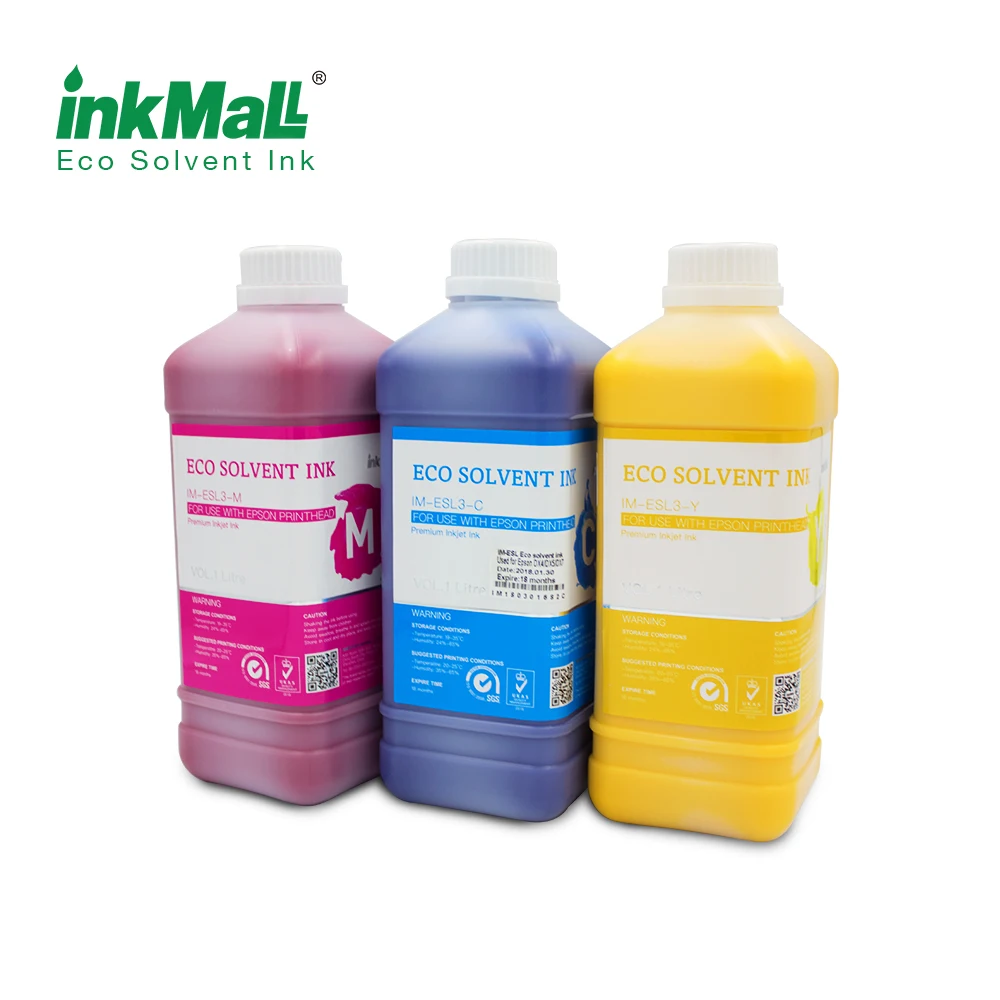 InkMall  Hot sale 1000ML eco solvent ink for dx5 dx7 head with good price