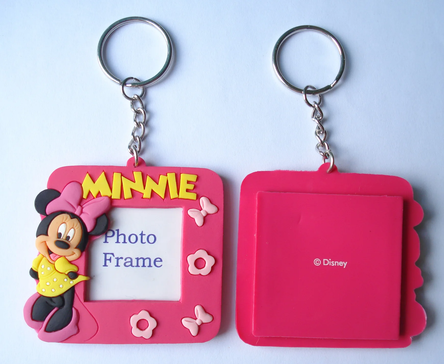 Factory custo PVC photo frame keychain for promotion gifts