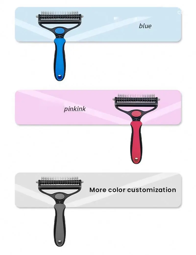 Portable Cheap Cats Dryer Dusting Pink Bath Wash Massage Plastic and Stainless Steel Pet Brush