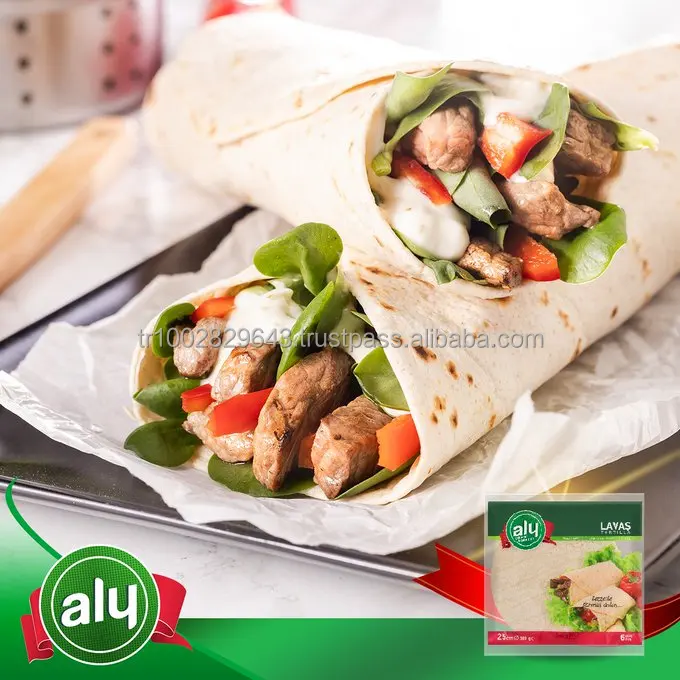  Tortilla 25 см 10 шт. пшеничной муки оригинальный бренд Aly пакет с замком zip-lock 650 г (12 упаковок в одной