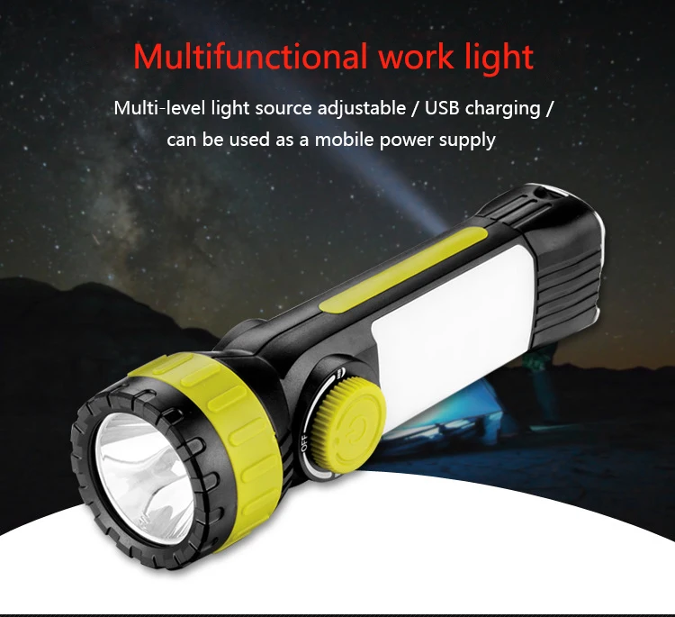 Hot sale Powerful portable built-in usb cable magnetic unique design led light camping lamp with hook