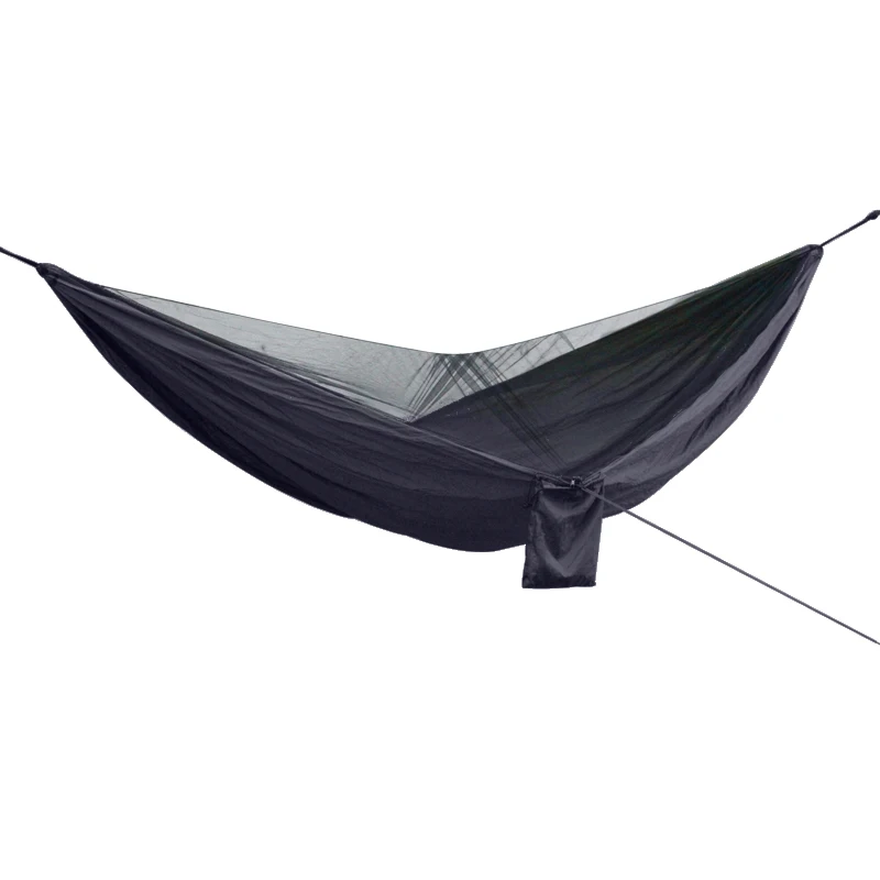 Moq 1 pcs camping hammock with mosquito net and rain fly with convenient Inside And Outside Two-Way Zipper