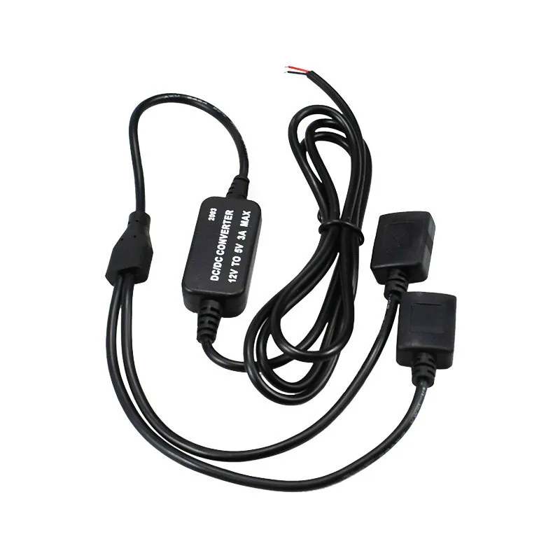 12 Volt To 5 Volt Usb Step Down Buck Car Charger Cable Regulator For Charging Smartphones
