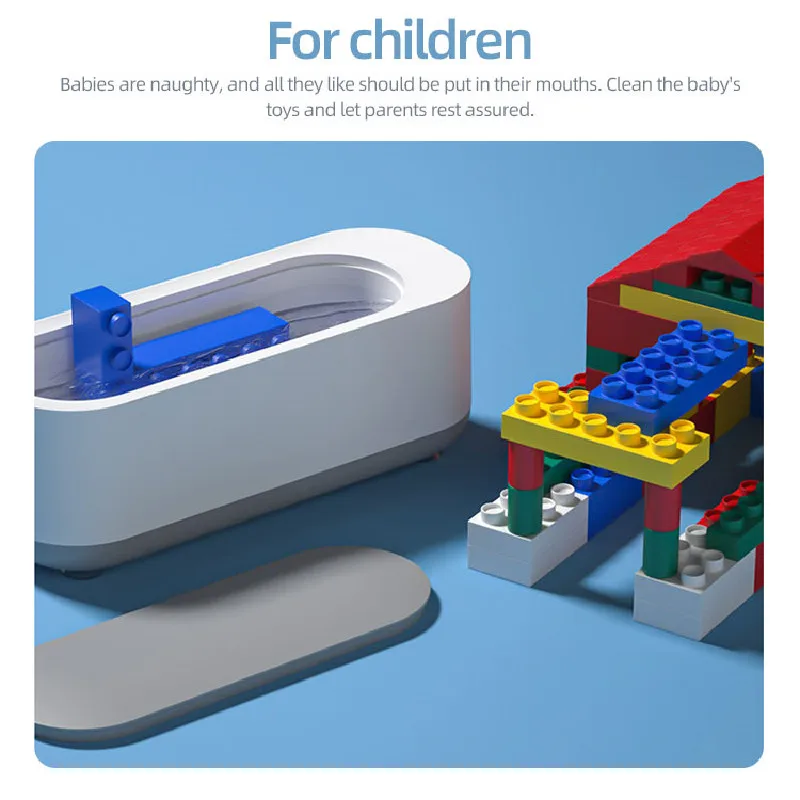 AIWO Household Ultrasonic Jewellery Cleaner Small Portable Denture Eyeglasses Coins Silver Cleaning Machine Ultra Sonic Cleaner