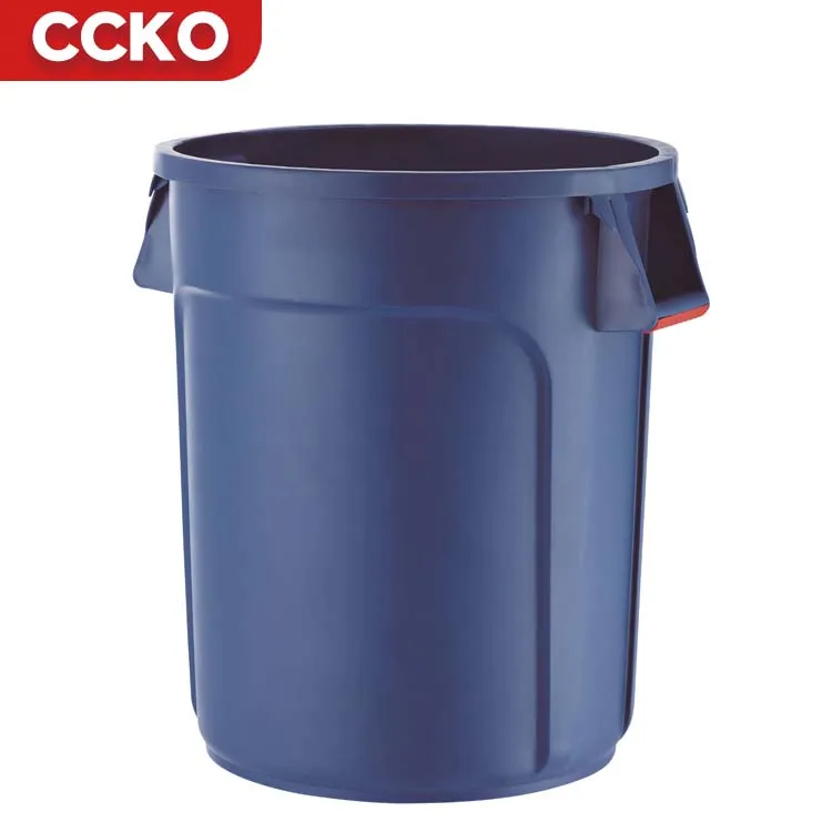 Wholesale Hotel 75L Large Round Storage Bucket Plastic Outdoor Trash Bin Street Dustbin Waste Bins Garbage Can Kitchen Trash Can