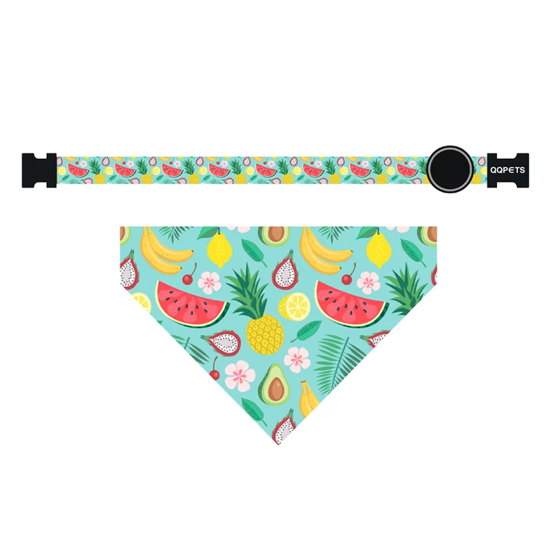 Custom Printed Polyester concise Dog Christmas Bandana Collar Wholesale