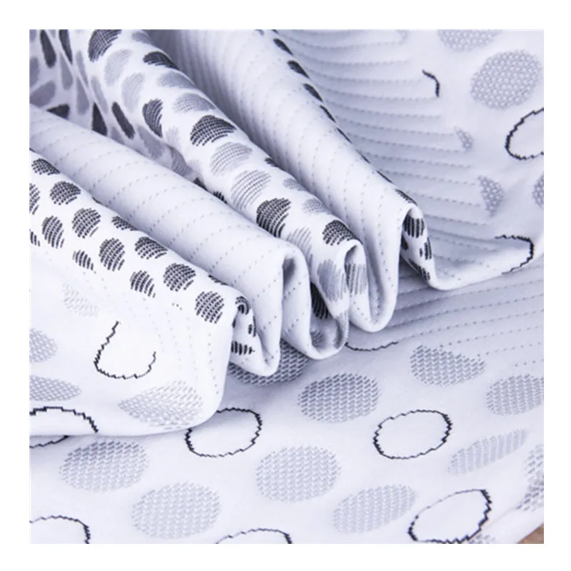 Global hot sale low elastic yarn fabric green life no irritation in contact with skin  mattress fabric