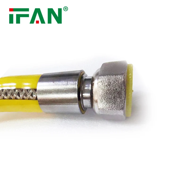 IFAN Factory Gas Stainless Steel Pipe 45cm - 90cm Yellow Flexible Natural Gas Pipe for Home Gas System