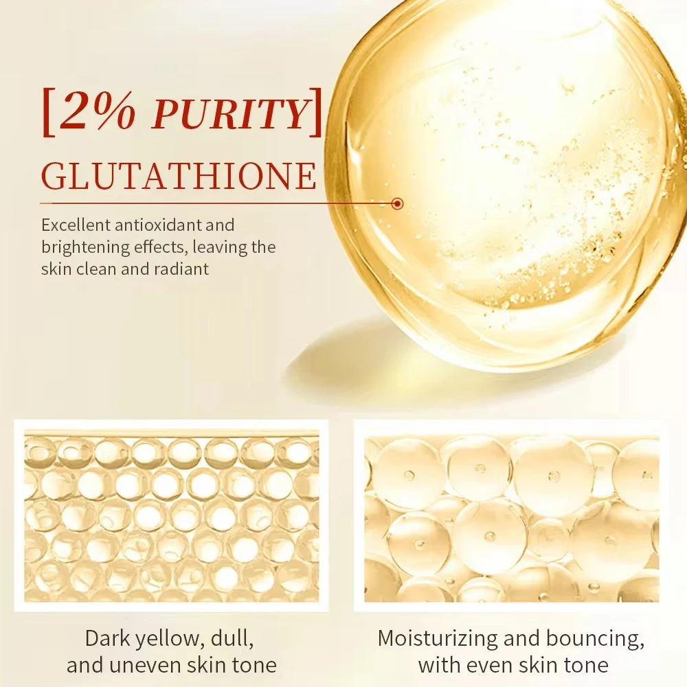 Cosmetic Supplier OEM Skin Whitening Double Glutathione Serum Skin Brightening Balance Skin Tone Glutathione Serum