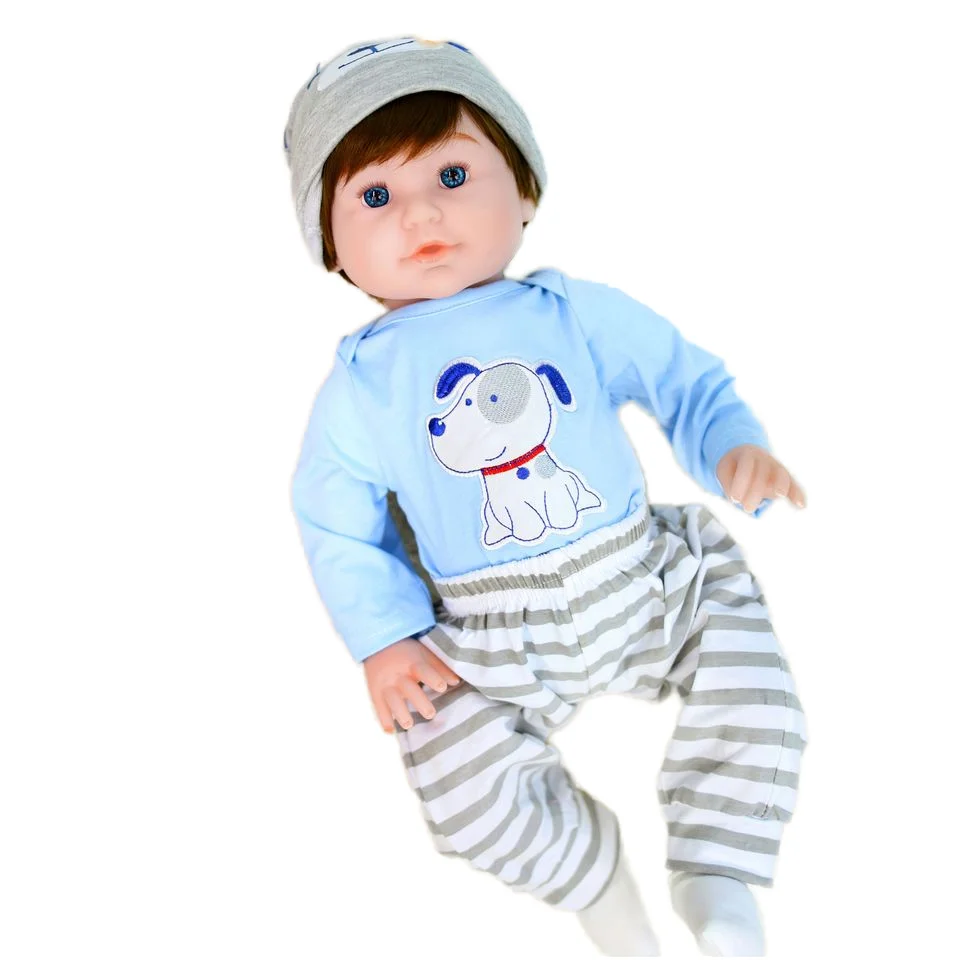 56CM Unisex Reborn Baby Doll Toy Fashionable Mini Soft Silicone Inflatable for Kids Model Number Modeling