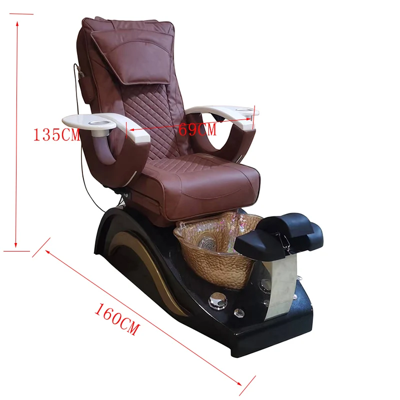 Luxury Nails Equipment pedicure Chair with Manipulator electric Massage Function Foot Spa Manicure Pedicure chair