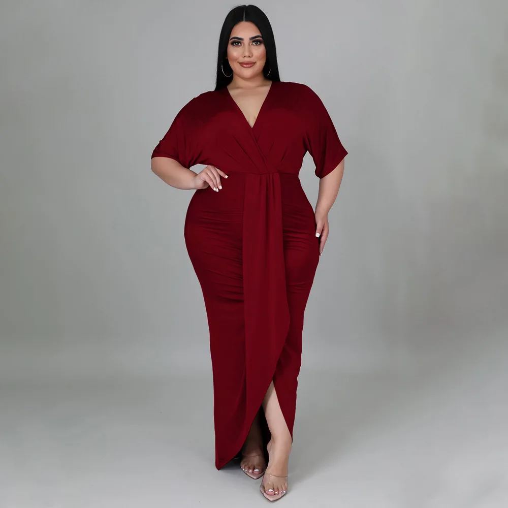 Wholesale Summer Elegant Ladies Sexy Casual Macys Maxi Dresses Plus Size Women Clothing
