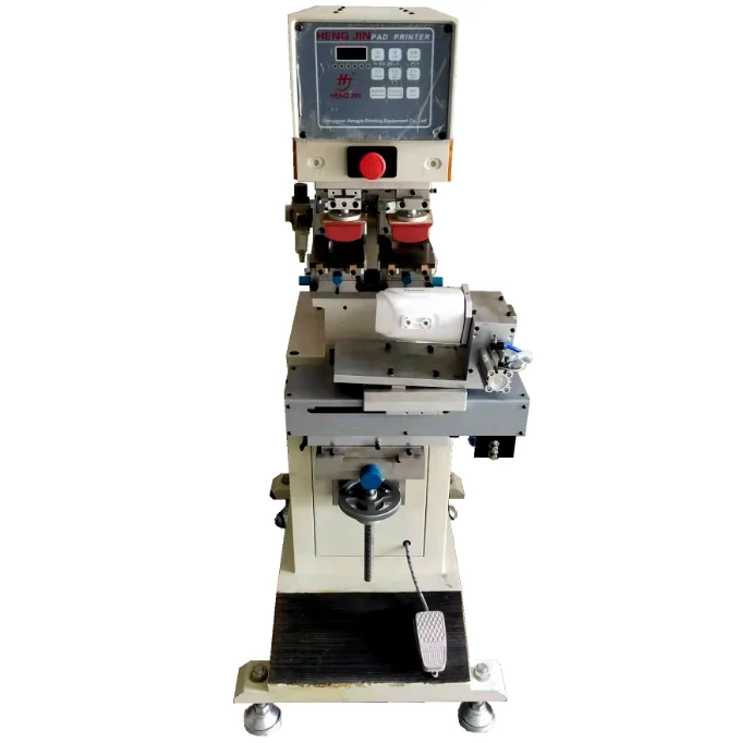 tampo print HP-160BY Sealed ink cup pad printer with Rotary holder plastic case pad printing machine