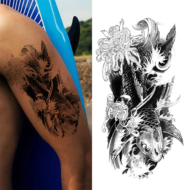 Factory Wholesale Bulk Cool Arm Sleeve Designs Cosmetic Color Ink Printing Temporary Tattoo Sticker